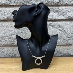 Elegant Sterling Silver 925 Designer FNY USA Necklace 16”